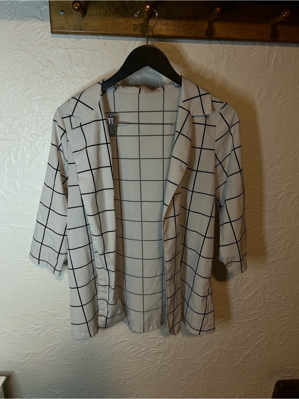 Office Chic Blazer Jacket and Matching Shorts - Cream/Black
